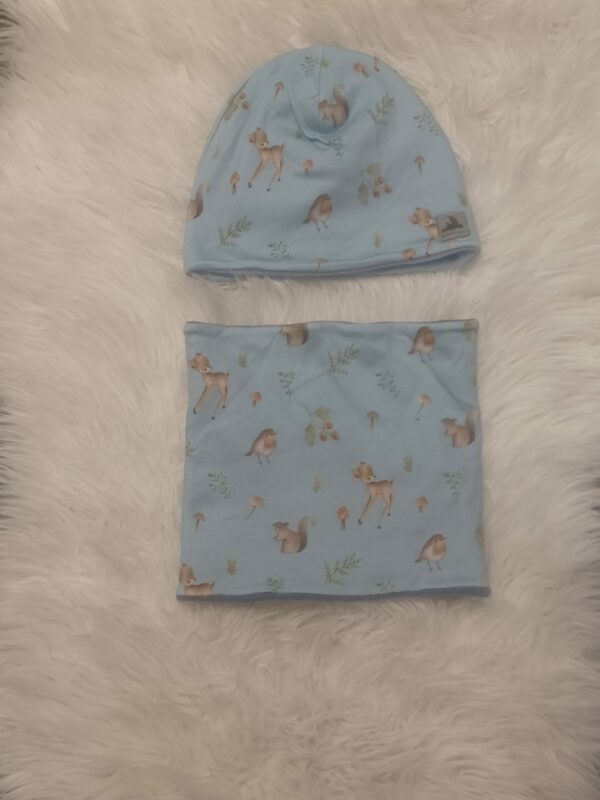 Wintermütze und Loop mit Warmfutter Waldtiere