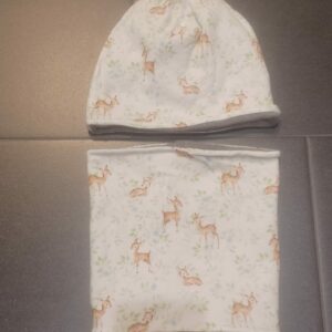 Wintermütze und Loop mit Warmfutter Reh