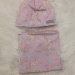 Mütze und Loop mit Warmfutter Einhorn