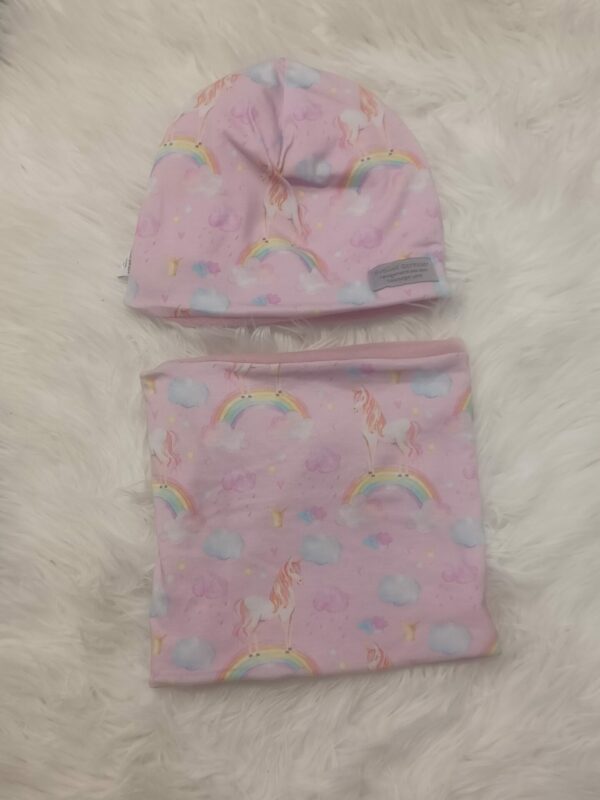 Mütze und Loop mit Warmfutter Einhorn