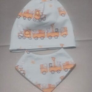 Set Mütze Zug Gr. 44-48 mit Dreieckstuch