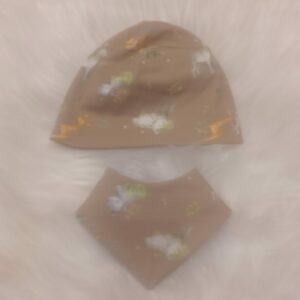 Set Mütze Zootiere Gr. 44-48 mit Dreieckstuch