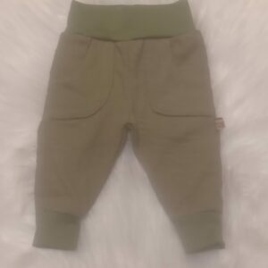 Hose Strick khaki mit Bündchen