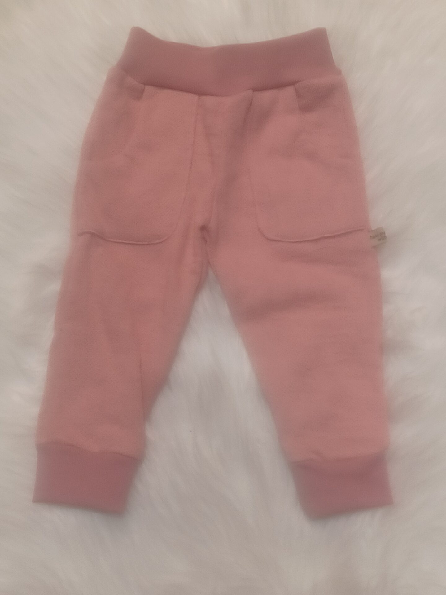 Hose Strick malve mit Bündchen